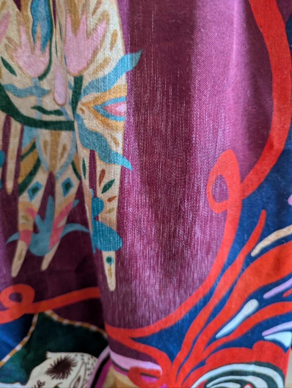 FARM Rio Multicolor Surreal Animal Print Button-Up Blouse * Slight Flaw? - Picture 8 of 8